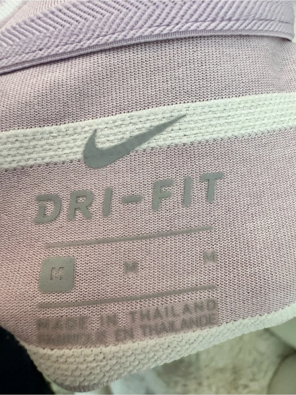 Nike Dri Fit Sleeveless Lavender Stripe Polo Tank Top golf tennis